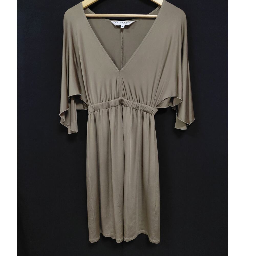 TRINA TURK LOS ANGELES R271731 Viscose Blend Dress Brown Knit Size P